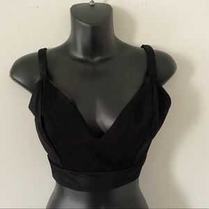Charlotte Russe Sexy Black Crop Top. Size medium